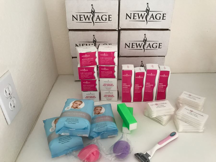 Huge Supply Of New Age Advanced Anti-Wrinkle Face Clean, Neo Hydrate Gold Face Serum, Cotton Swabs And Facial Wipes [Photo 2]