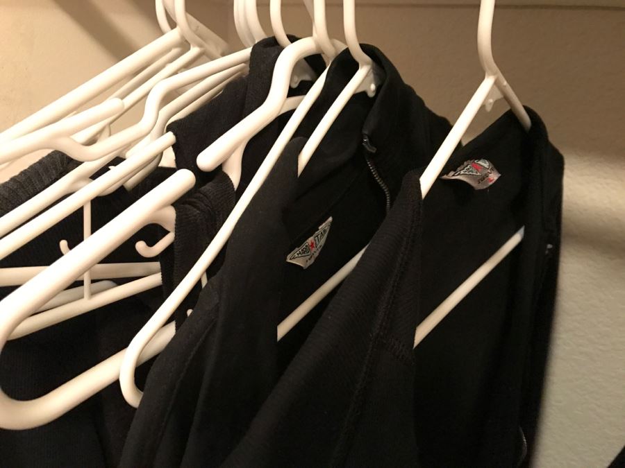 Closet Rack Of Ladies Clothes Shirts, Scarves, Jackets, Jeans Size L 14 - See Photos [Photo 40]