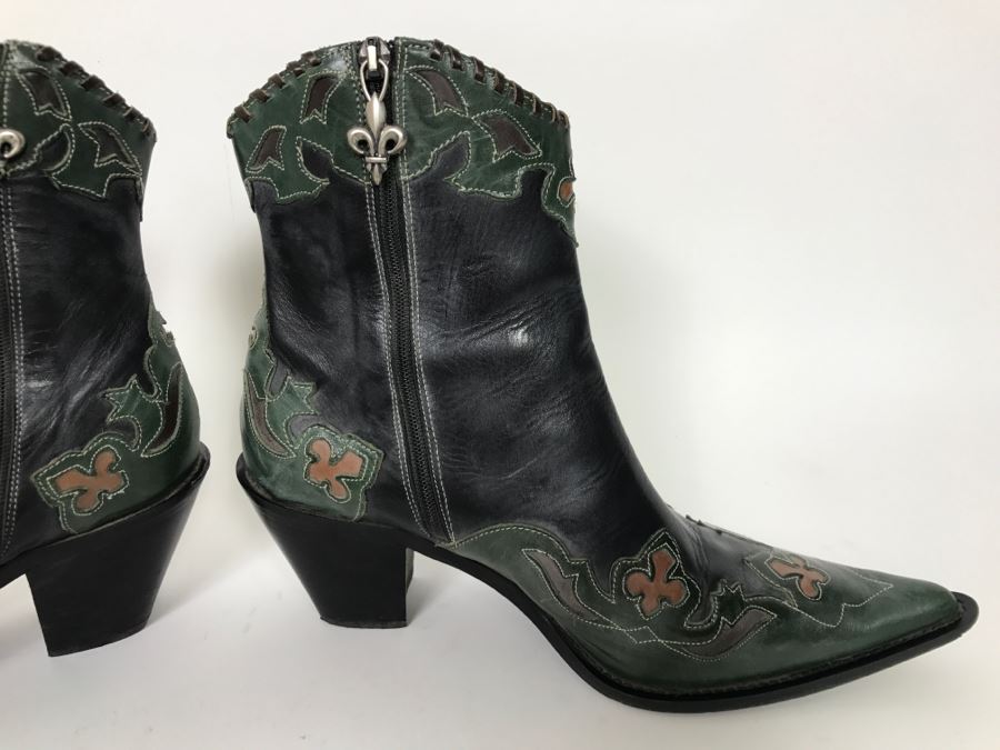 Donald J Pliner Western Couture Collection Ladies Boots Made In Italy Size 7 1/2M [Photo 7]
