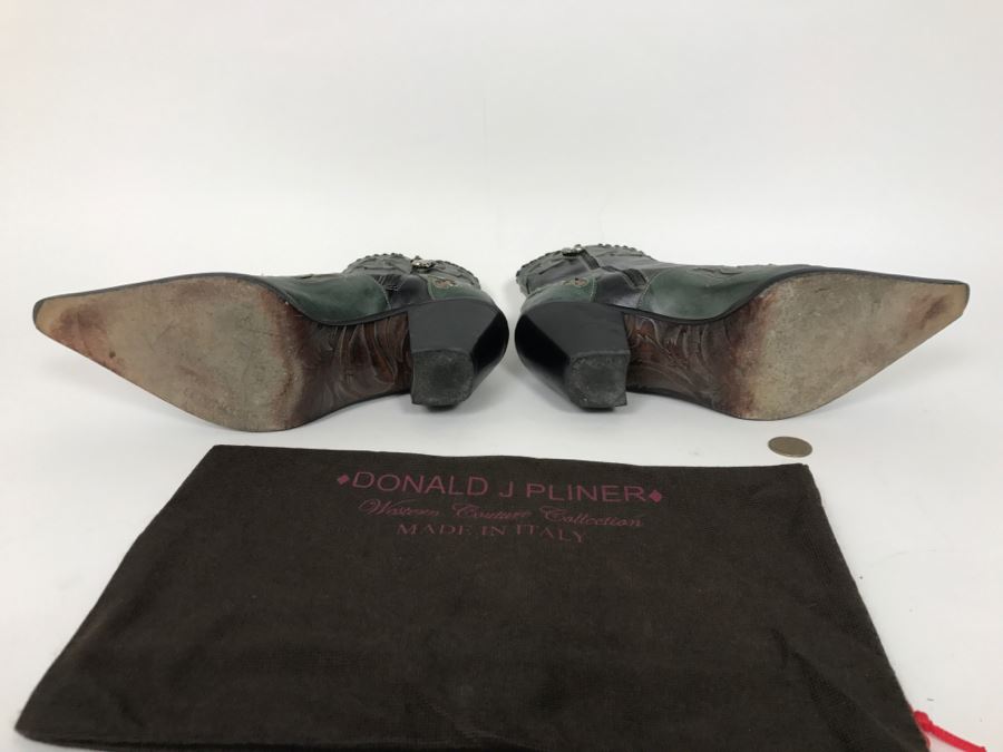 Donald J Pliner Western Couture Collection Ladies Boots Made In Italy Size 7 1/2M [Photo 8]