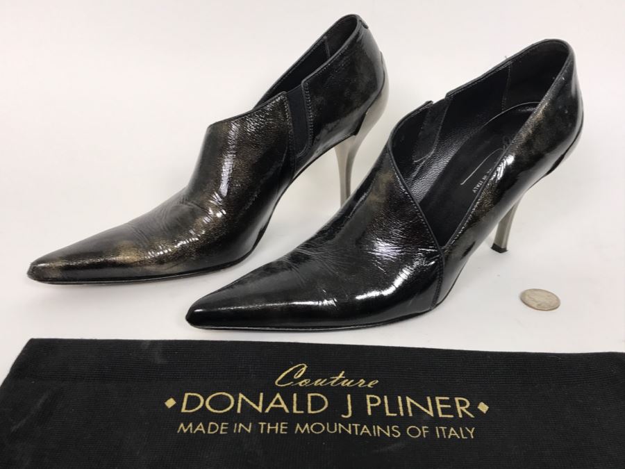 Couture Donald J Pliner High Heel Ladies Shoes Made In The Mountains Of Italy Size 8N [Photo 1]