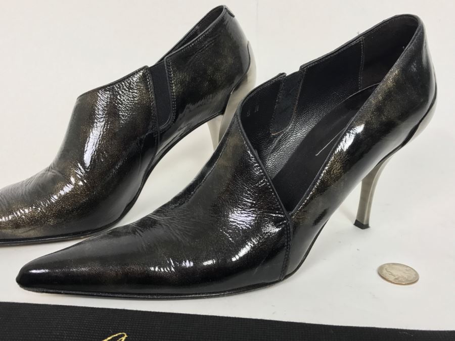 Couture Donald J Pliner High Heel Ladies Shoes Made In The Mountains Of Italy Size 8N [Photo 3]