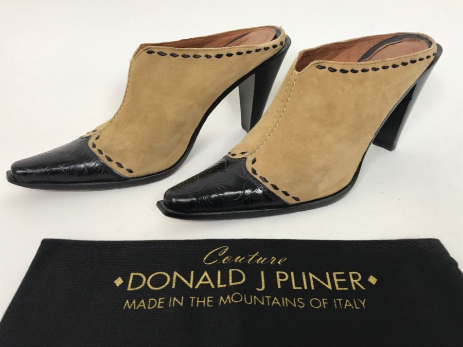 Couture Donald J Pliner High Heel Ladies Shoes Made In The Mountains Of Italy Size 7 1/2M