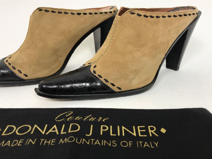 Couture Donald J Pliner High Heel Ladies Shoes Made In The Mountains Of Italy Size 7 1/2M [Photo 2]