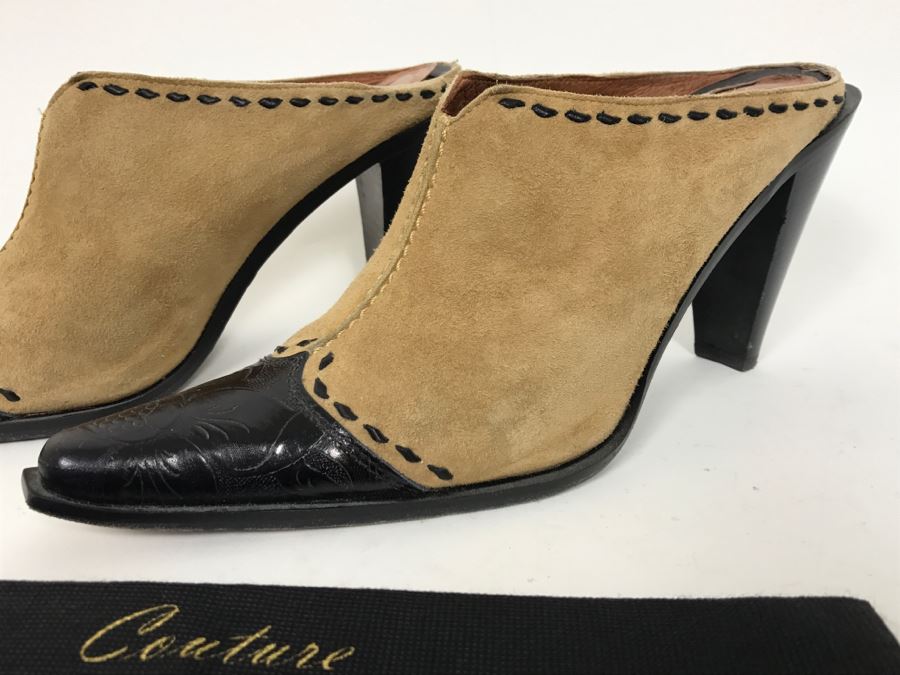 Couture Donald J Pliner High Heel Ladies Shoes Made In The Mountains Of Italy Size 7 1/2M [Photo 3]