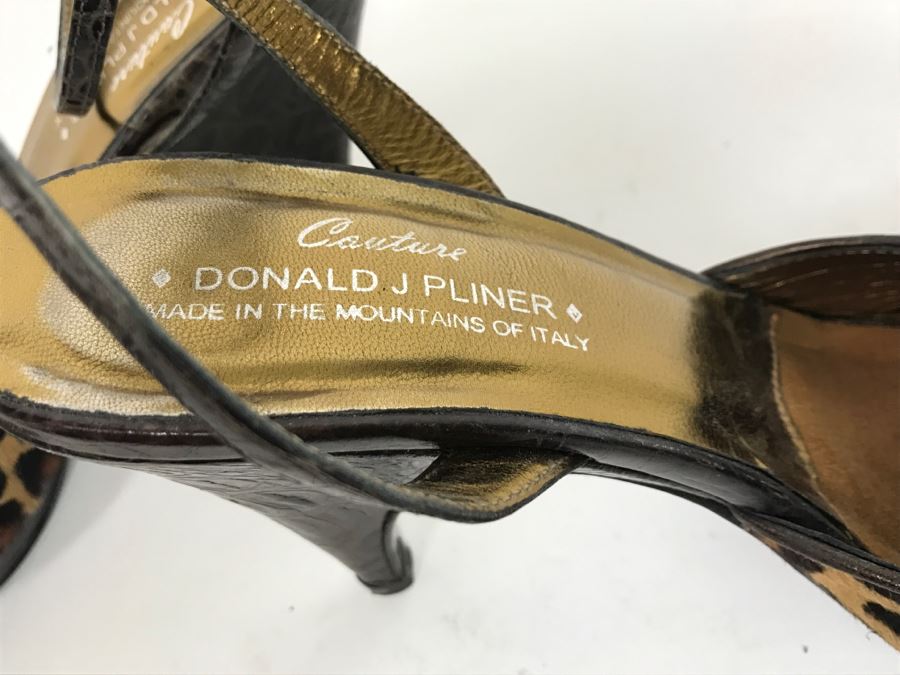 Couture Donald J Pliner High Heel Ladies Shoes Made In The Mountains Of Italy Size 7 1/2M [Photo 5]
