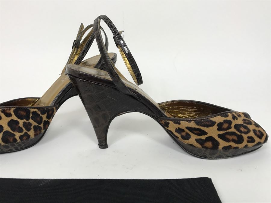 Couture Donald J Pliner High Heel Ladies Shoes Made In The Mountains Of Italy Size 7 1/2M [Photo 4]