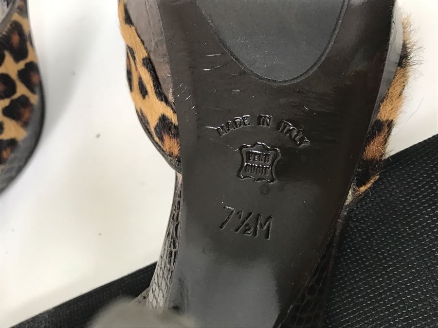 Couture Donald J Pliner High Heel Ladies Shoes Made In The Mountains Of Italy Size 7 1/2M [Photo 6]