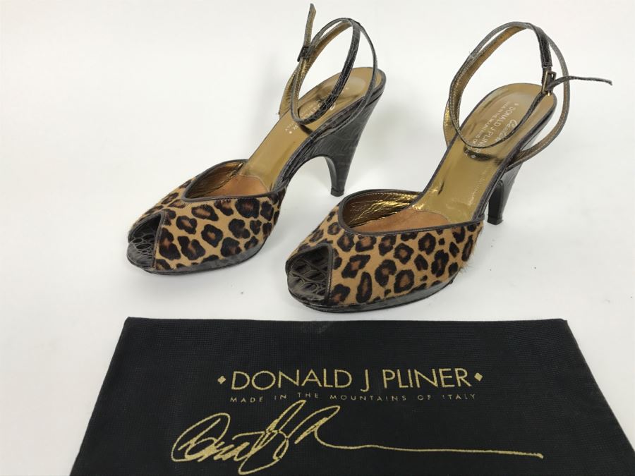 Couture Donald J Pliner High Heel Ladies Shoes Made In The Mountains Of Italy Size 7 1/2M