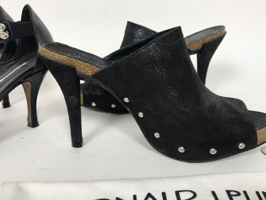 Pair Of Black Donald J Pliner Ladies High Heel Shoes Size 7 1/2M And 8M [Photo 6]