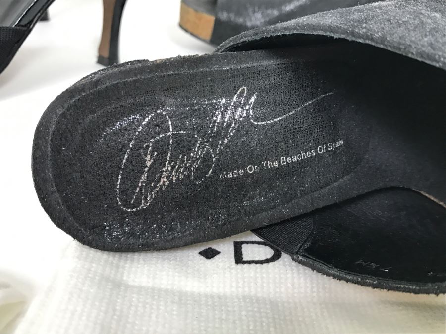 Pair Of Black Donald J Pliner Ladies High Heel Shoes Size 7 1/2M And 8M [Photo 7]