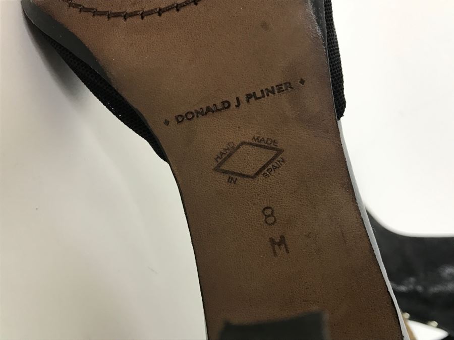 Pair Of Black Donald J Pliner Ladies High Heel Shoes Size 7 1/2M And 8M [Photo 13]