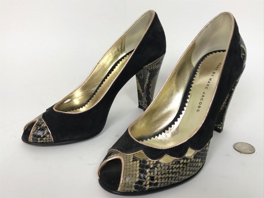 Marc Jacobs Ladies High Heel Shoes Size 38 Made In Italy