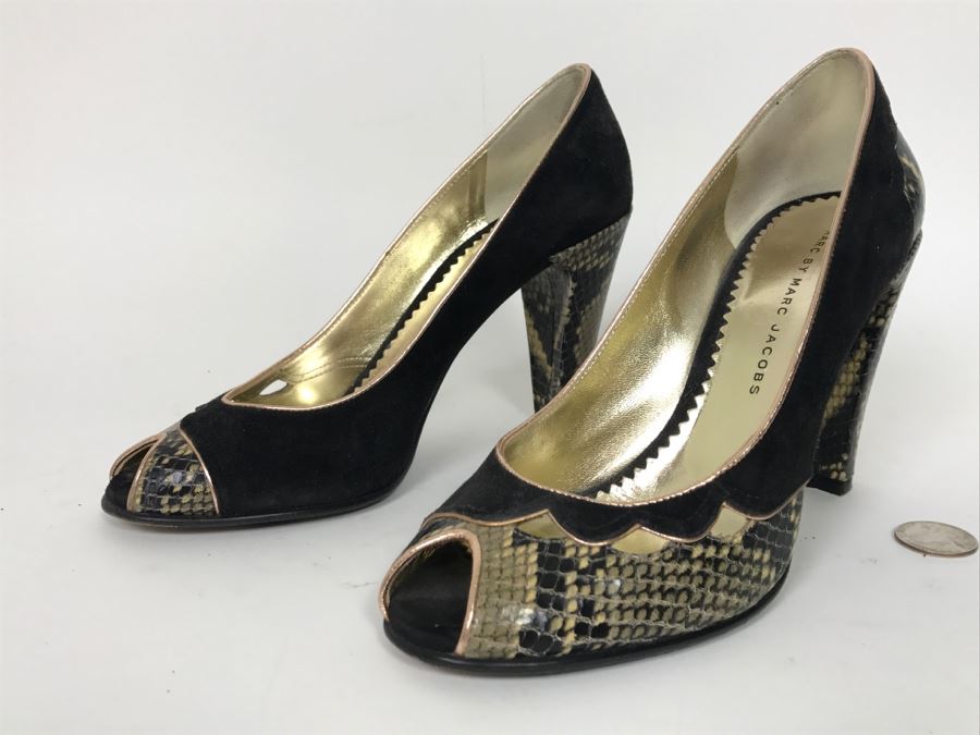 Marc Jacobs Ladies High Heel Shoes Size 38 Made In Italy [Photo 2]