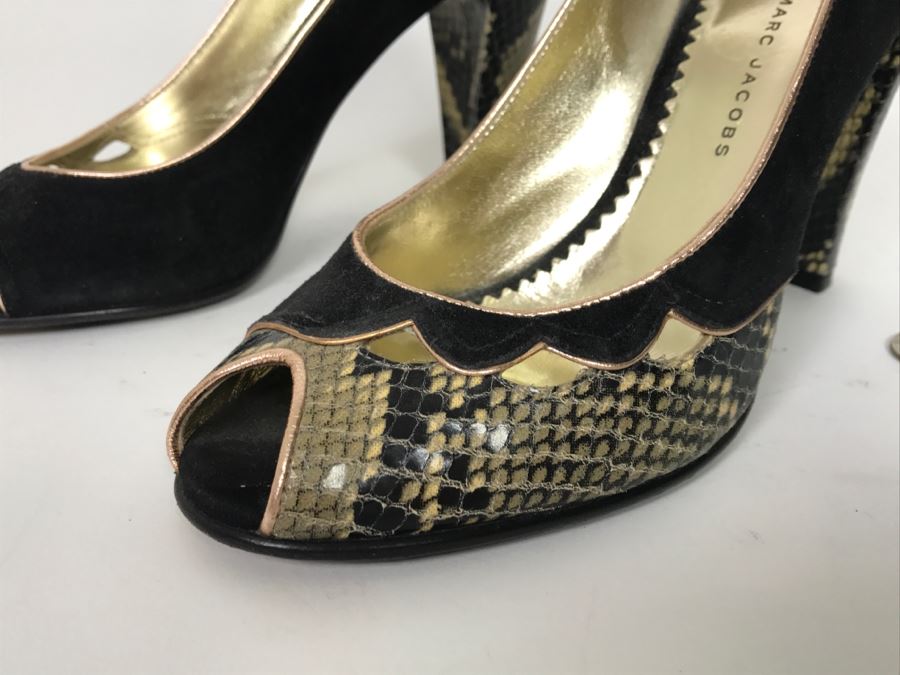 Marc Jacobs Ladies High Heel Shoes Size 38 Made In Italy [Photo 3]
