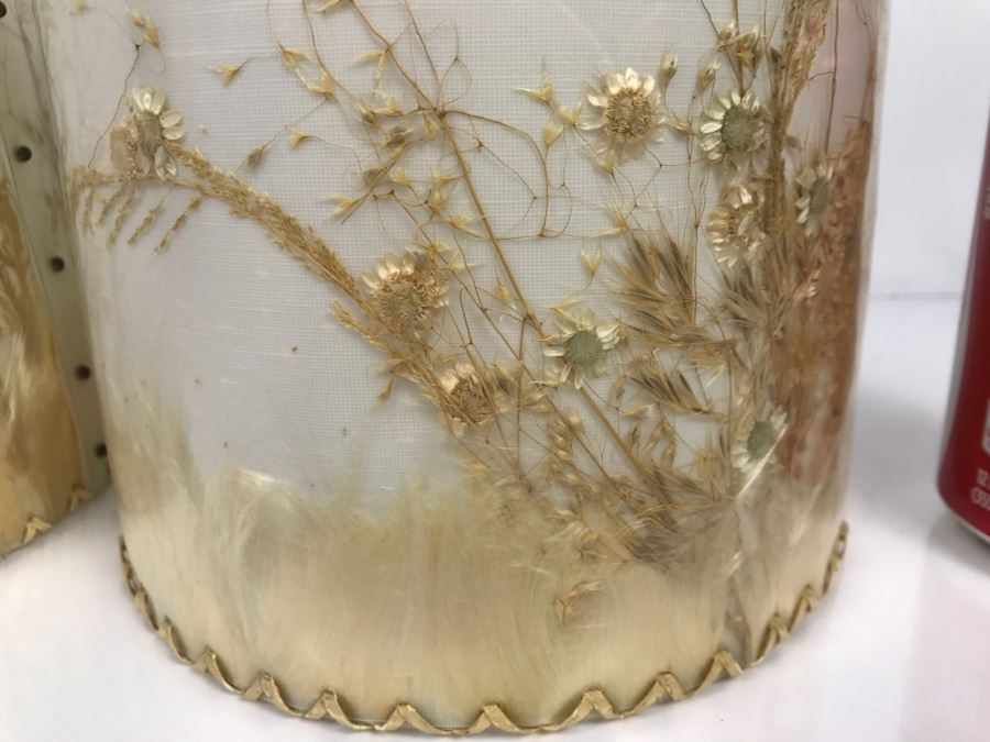 Pair Of Vintage Van Briggle Butterfly Lamp Shades [Photo 3]