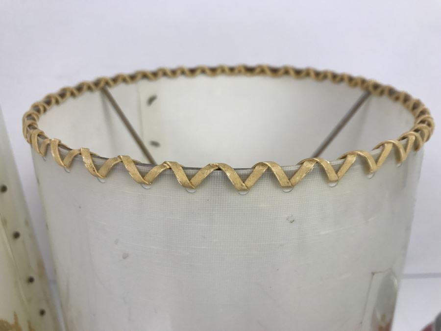 Pair Of Vintage Van Briggle Butterfly Lamp Shades [Photo 6]