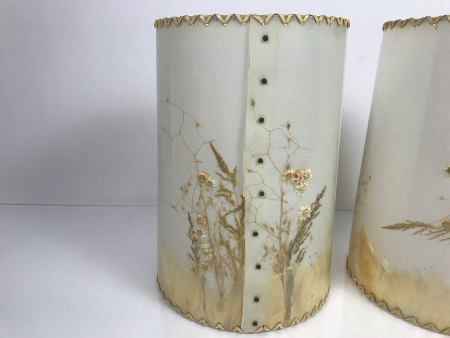 Pair Of Vintage Van Briggle Butterfly Lamp Shades [Photo 9]