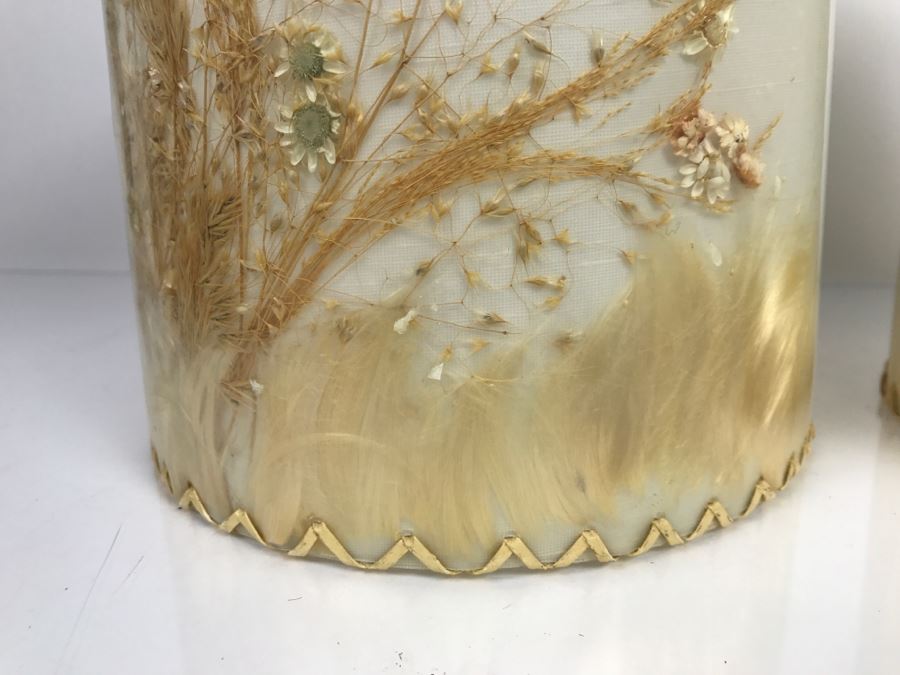 Pair Of Vintage Van Briggle Butterfly Lamp Shades [Photo 11]