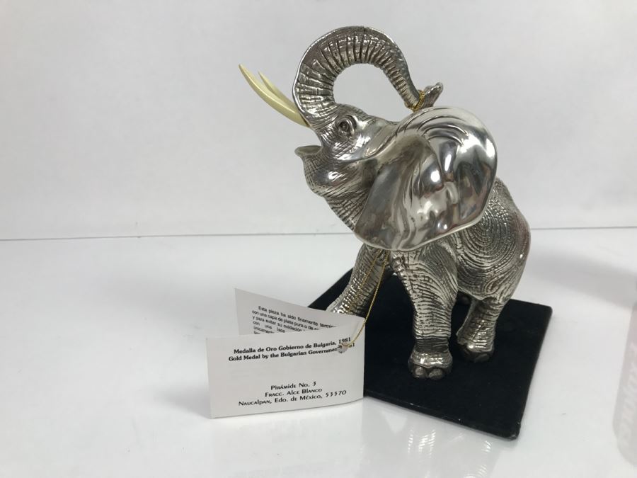D'Argenta Mexico Silverplated Elephant Sculpture [Photo 7]