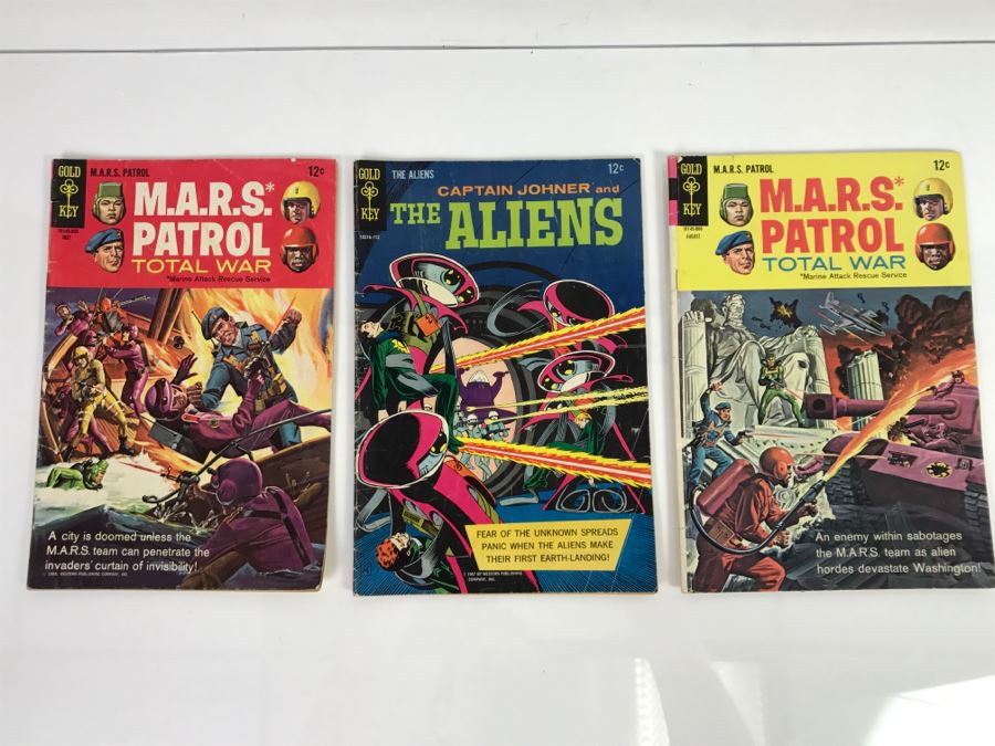 (3) Vintage Gold Key M.A.R.S. Patrol And The Aliens Comic Books [Photo 1]