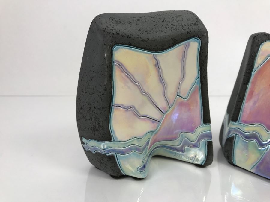 Set Of (3) Painted Rocks Hand Signed By Artist [Photo 3]