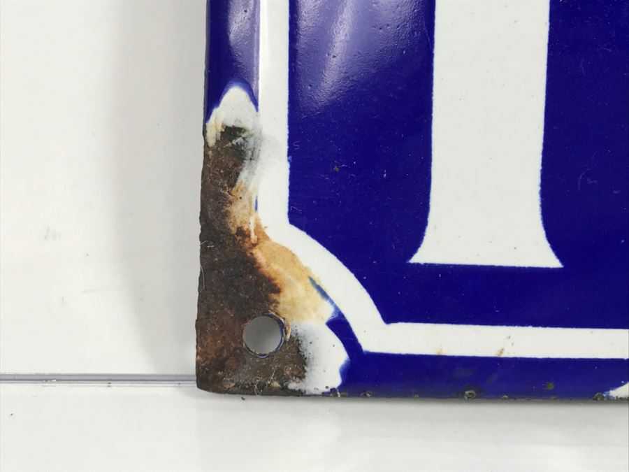 Vintage Porcelain FOSCO Amsterdam F. Korff & Co Cacao-Fabrikanten Sign [Photo 3]