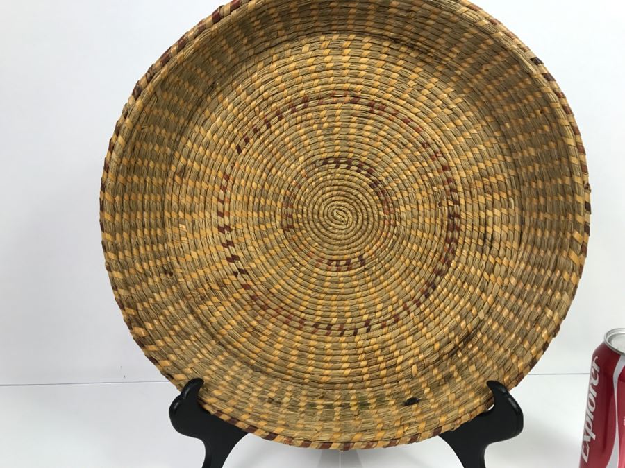 Large Vintage Native American Indian Basket - Does Not Include Stand [Photo 3]