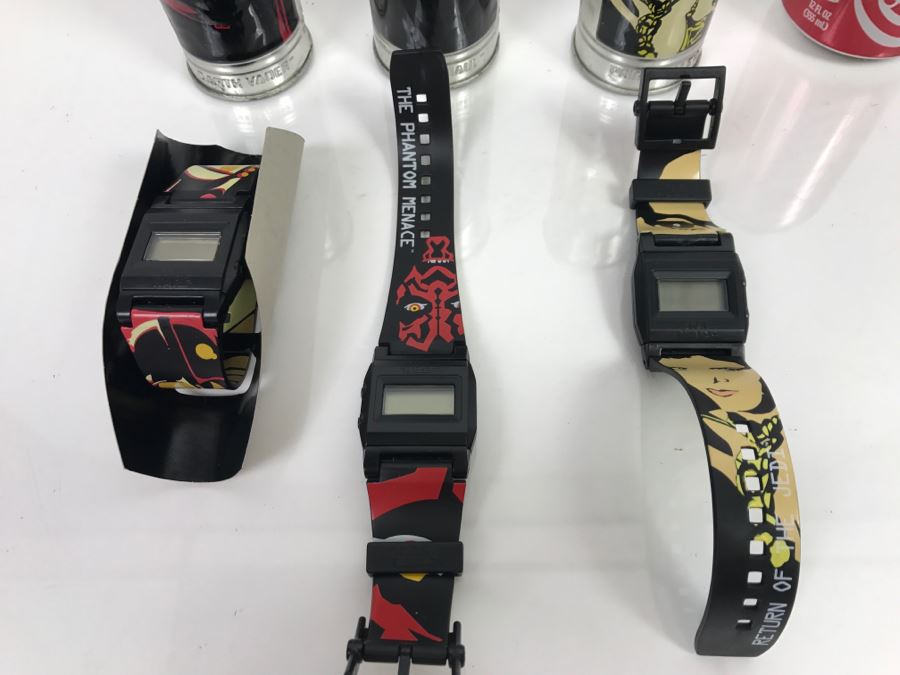Set Of (3) STAR WARS Digital Watches With Original Canisters [Photo 3]