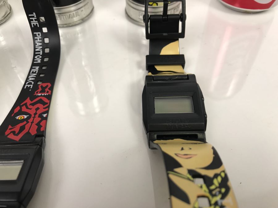 Set Of (3) STAR WARS Digital Watches With Original Canisters [Photo 5]