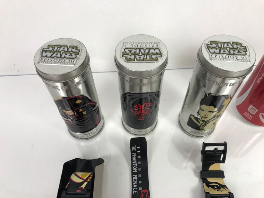 Set Of (3) STAR WARS Digital Watches With Original Canisters [Photo 8]