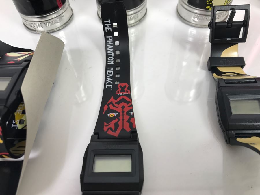 Set Of (3) STAR WARS Digital Watches With Original Canisters [Photo 4]