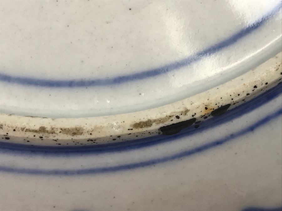 Antique Signed 19th Century Japanese Imari Plate With Rickshaw And Chrysanthemums - Slight Chip On Rim (See Photo) - Does Not Include Stand [Photo 16]