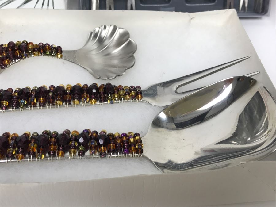 Lot Of Seafood Lobster Crackers Thailand Serving Sets And Deborah Collins Serving Pieces [Photo 10]