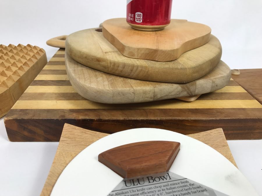 Lot Of Cutting Boards, Cheese Slicer And ULU Bowl J.K. Adams Co [Photo 10]