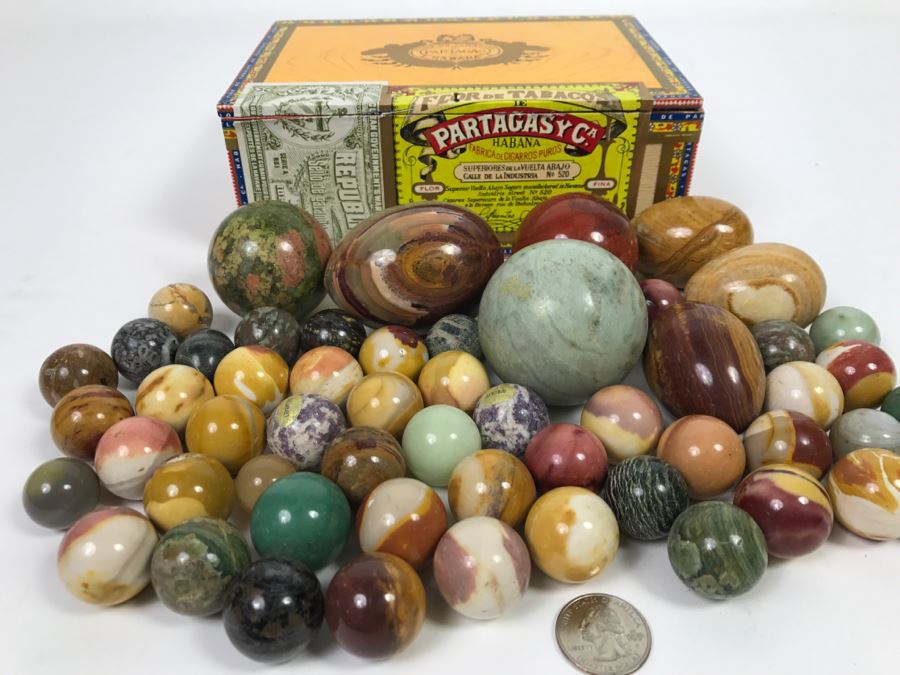 Huge Lot Of Various Stone Marbles And Eggs [Photo 20]