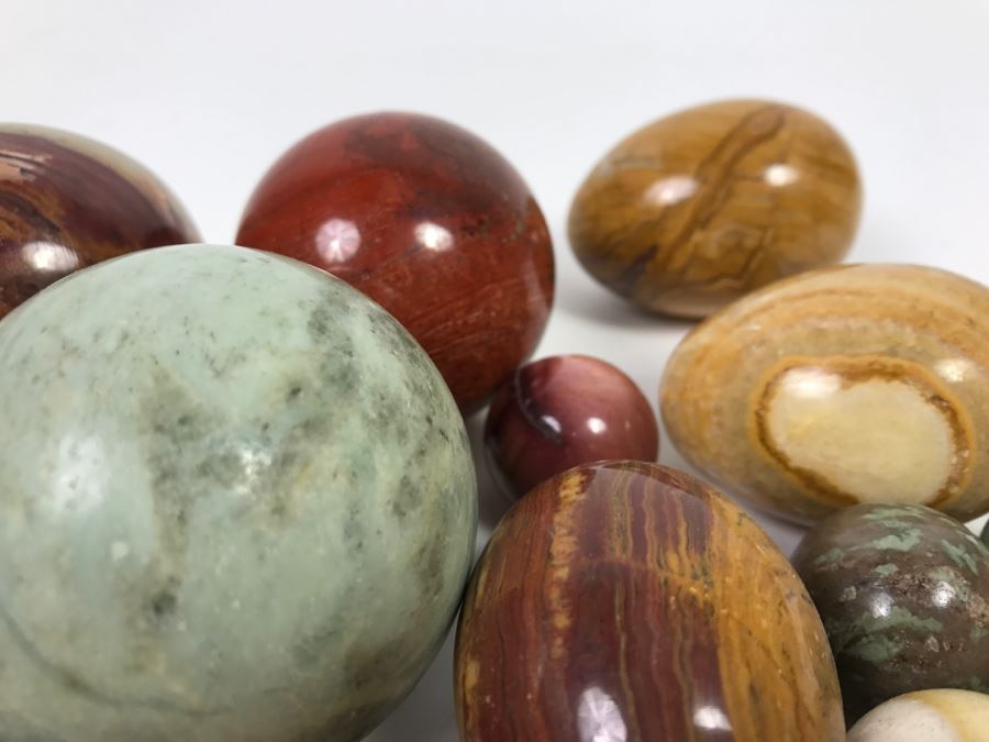 Huge Lot Of Various Stone Marbles And Eggs [Photo 17]