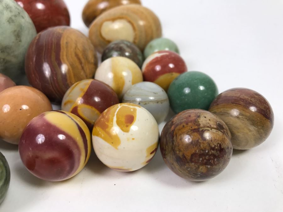 Huge Lot Of Various Stone Marbles And Eggs [Photo 15]