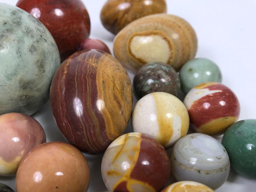 Huge Lot Of Various Stone Marbles And Eggs [Photo 16]