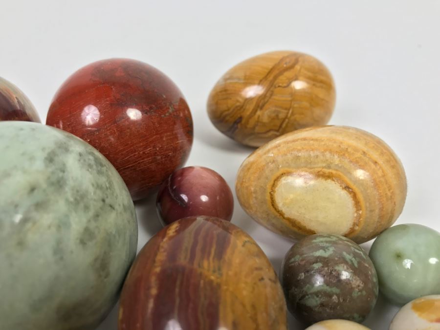 Huge Lot Of Various Stone Marbles And Eggs [Photo 19]