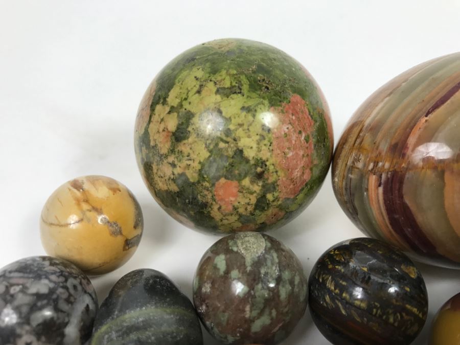 Huge Lot Of Various Stone Marbles And Eggs [Photo 7]