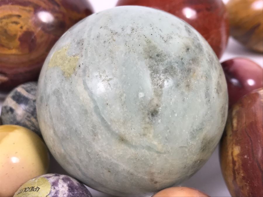 Huge Lot Of Various Stone Marbles And Eggs [Photo 18]