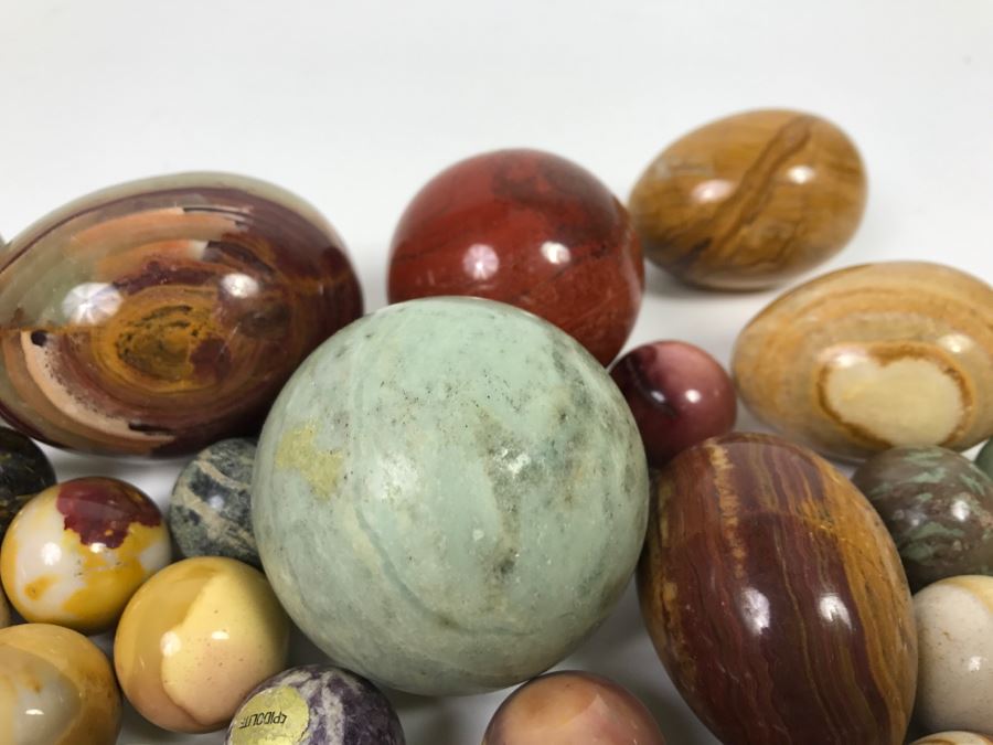 Huge Lot Of Various Stone Marbles And Eggs [Photo 13]