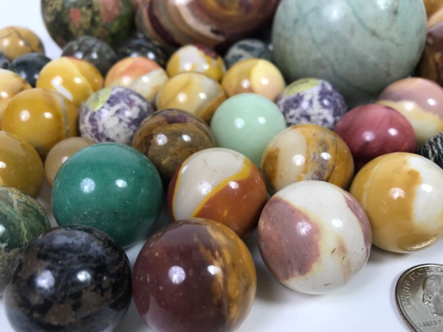Huge Lot Of Various Stone Marbles And Eggs [Photo 10]