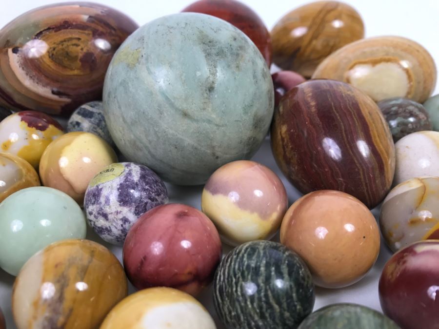 Huge Lot Of Various Stone Marbles And Eggs [Photo 12]