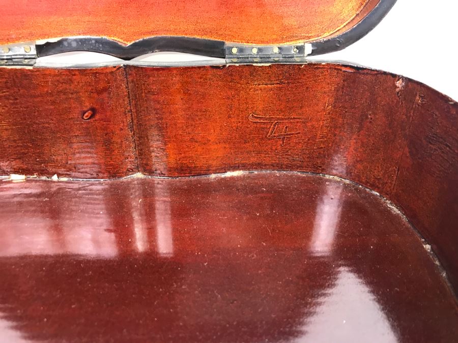 Vintage Signed Chinese Lacquer Box With Relief Bone And Mother Of Pearl Landscape Scene Featuring Birds And Chrysanthemums On Top - See Photos For Condition [Photo 27]