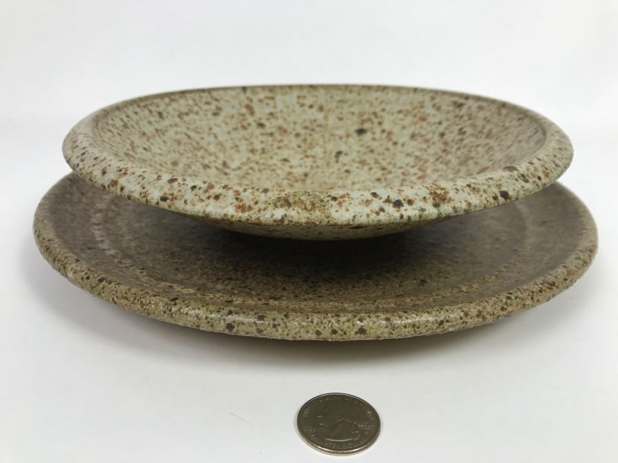 Vintage Stoneware Bowl And Plate