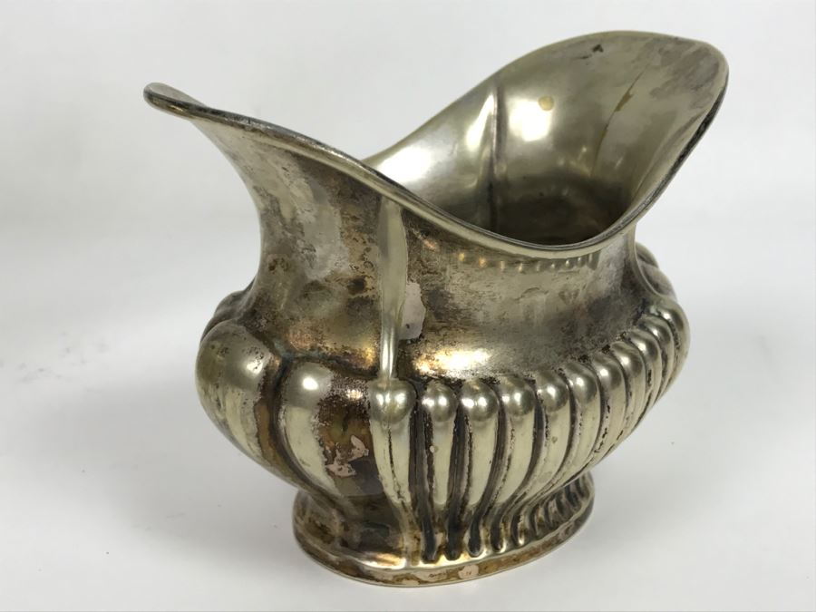 Vintage Cheltenham And Company Sheffield England Hammered Silverplate Coffee Pot With Creamer [Photo 15]