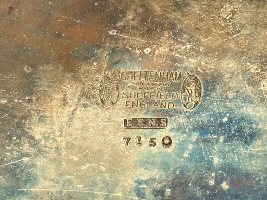 Vintage Cheltenham And Company Sheffield England Hammered Silverplate Coffee Pot With Creamer [Photo 2]