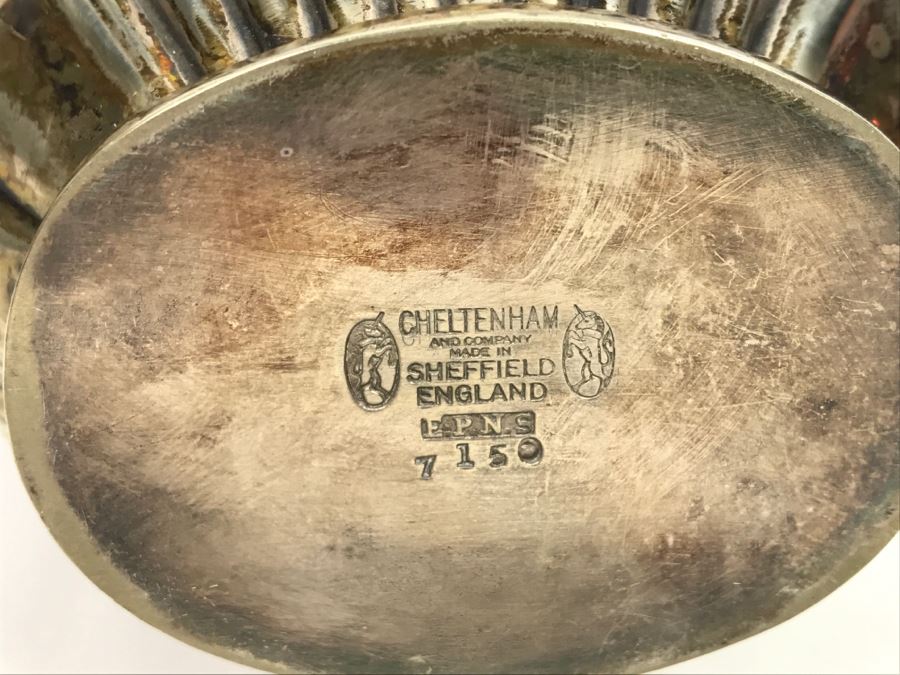 Vintage Cheltenham And Company Sheffield England Hammered Silverplate Coffee Pot With Creamer [Photo 16]